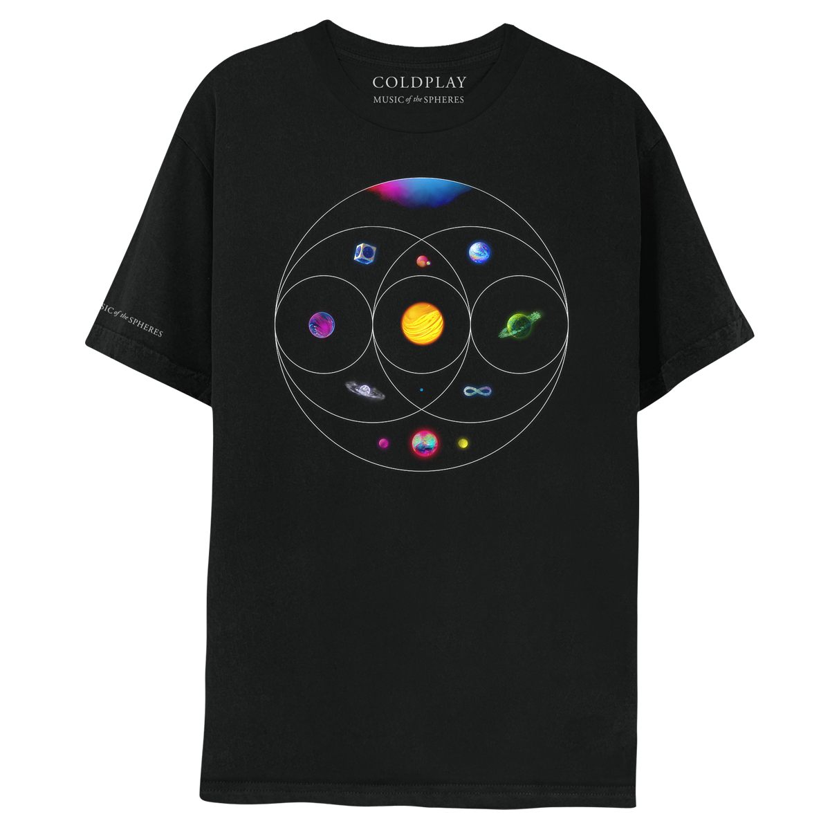 MUSIC OF THE SPHERES - BLACK TEE-Coldplay