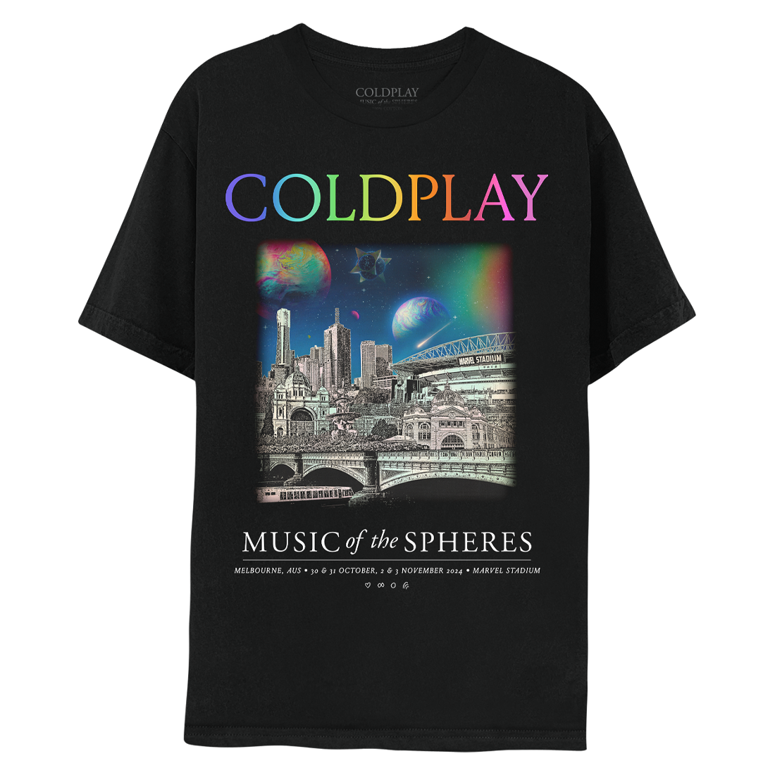 Melbourne October/November 2024 Music Of The Spheres Limited Edition Tour Tee