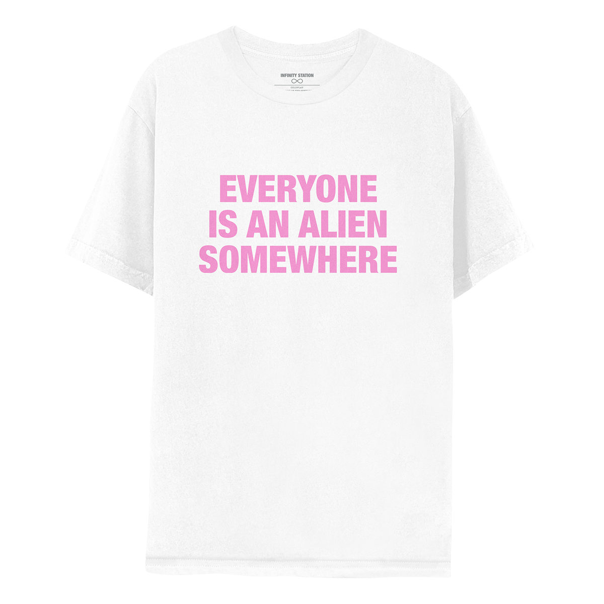 EVERYONE IS AN ALIEN SOMEWHERE TEE - WHITE