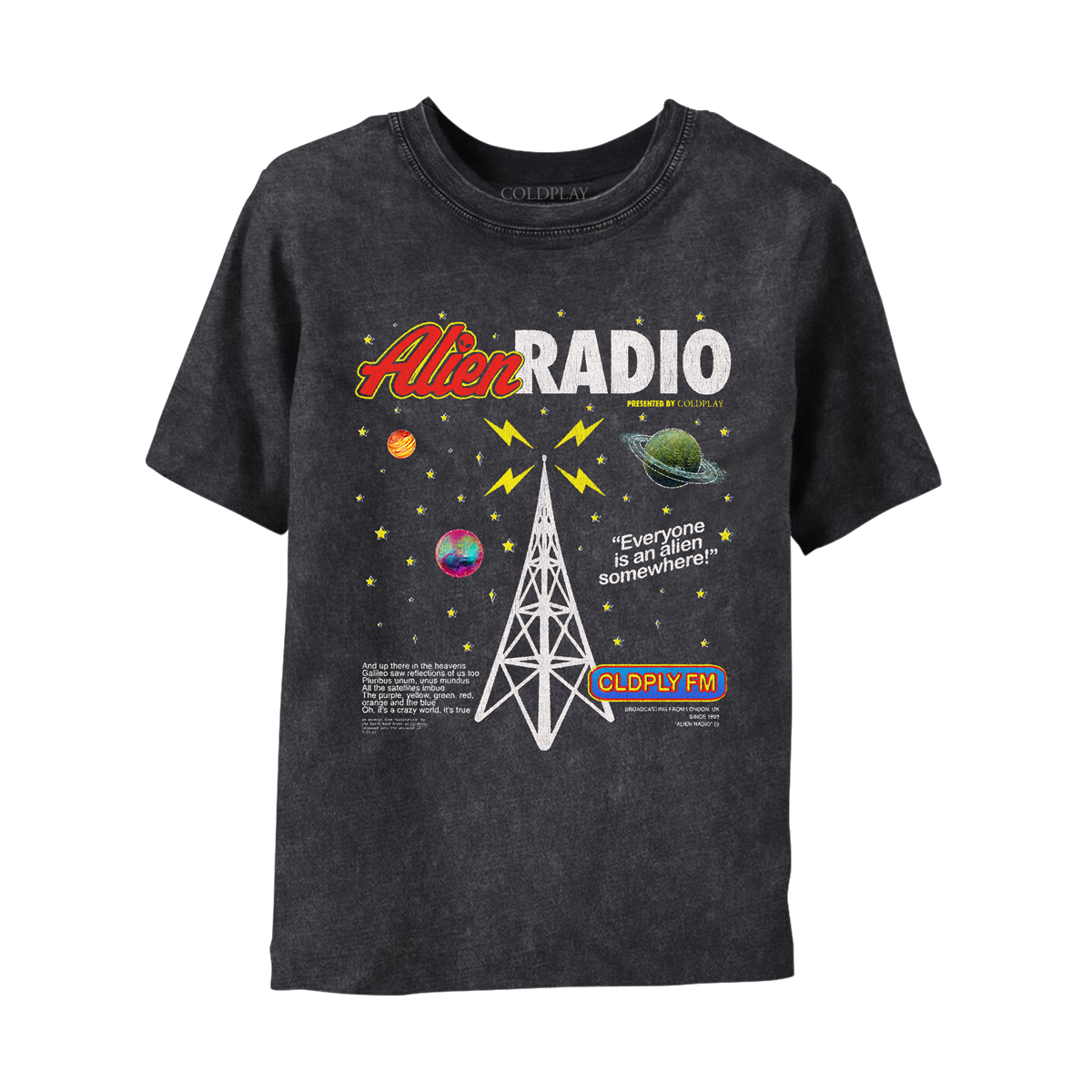 ALIEN RADIO MUSIC OF THE SPHERES WORLD TOUR YOUTH TEE