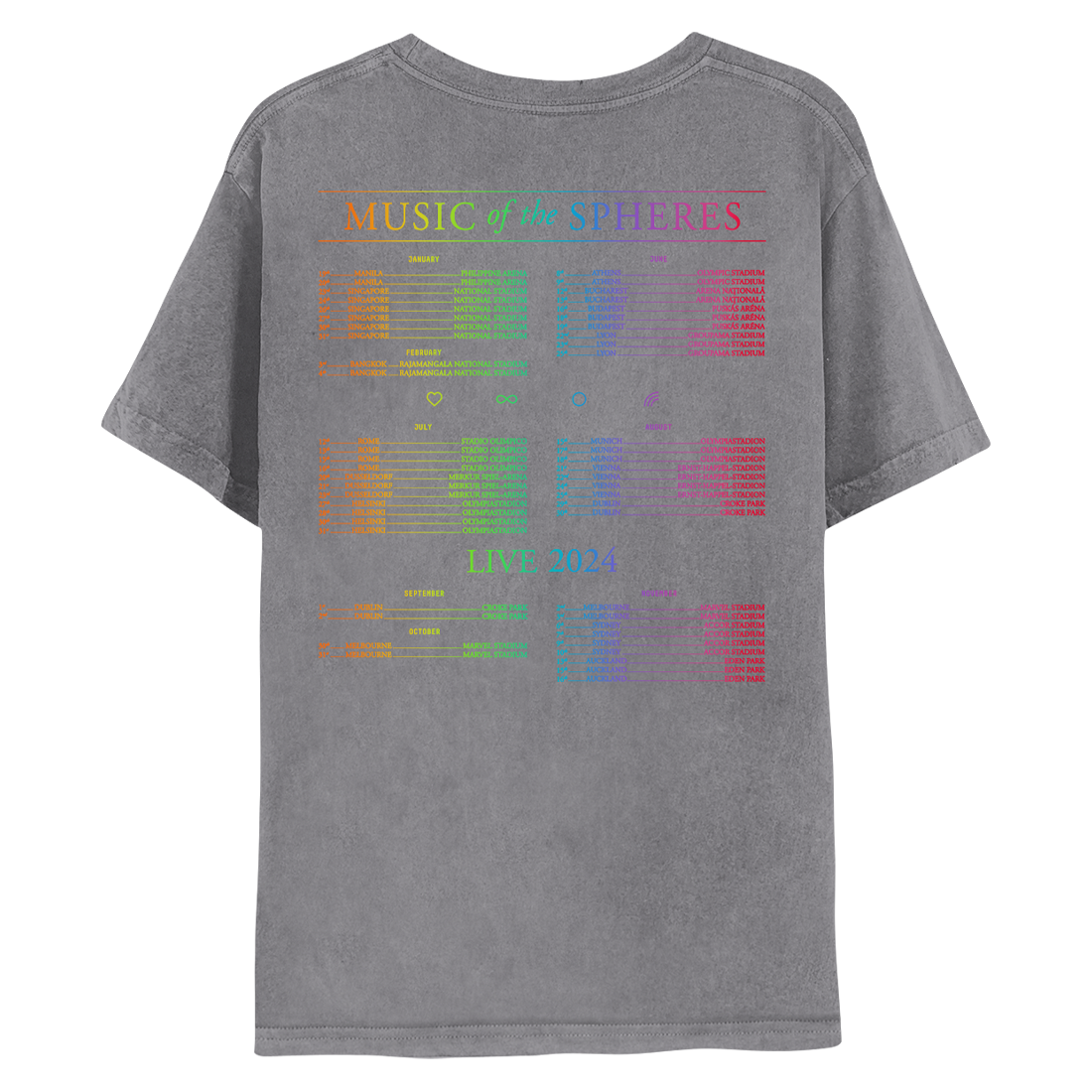 Music Of The Spheres World Tour 2024 Tee - Grey