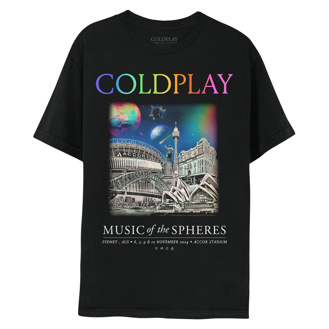 Sydney November 2024 Music Of The Spheres Limited Edition Tour Tee