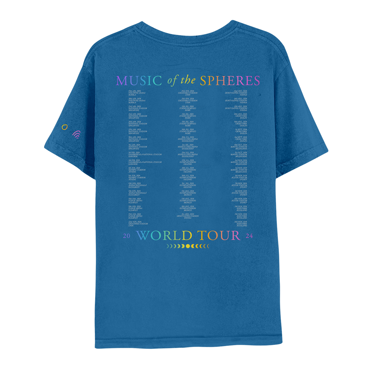 2025 MUSIC OF THE SPHERES WORLD TOUR HEART LOGO TEE